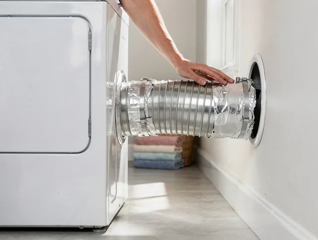 Professional dryer vent hose installation by Avon Dryer Vent Cleaning in Avon