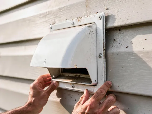 Avon Dryer Vent Cleaning technician delivering thorough residential dryer vent cleaning service in Avon